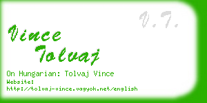 vince tolvaj business card